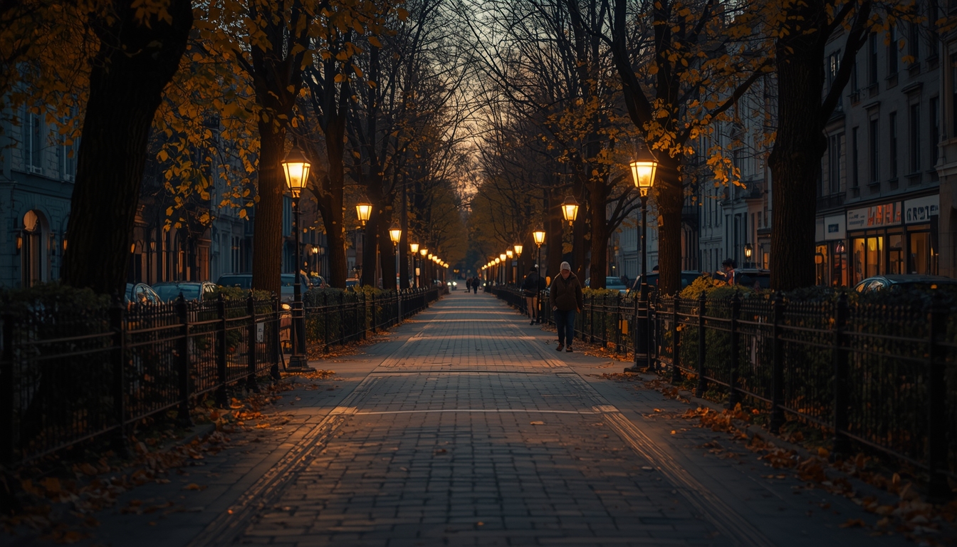 Chiphronizix city walking lane at dusk